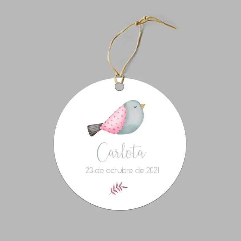 ETIQUETAS REDONDAS COLECCIÓN "pájaro"
