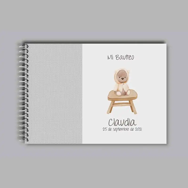 LIBRO DE FIRMAS BAUTIZO CON OSITO