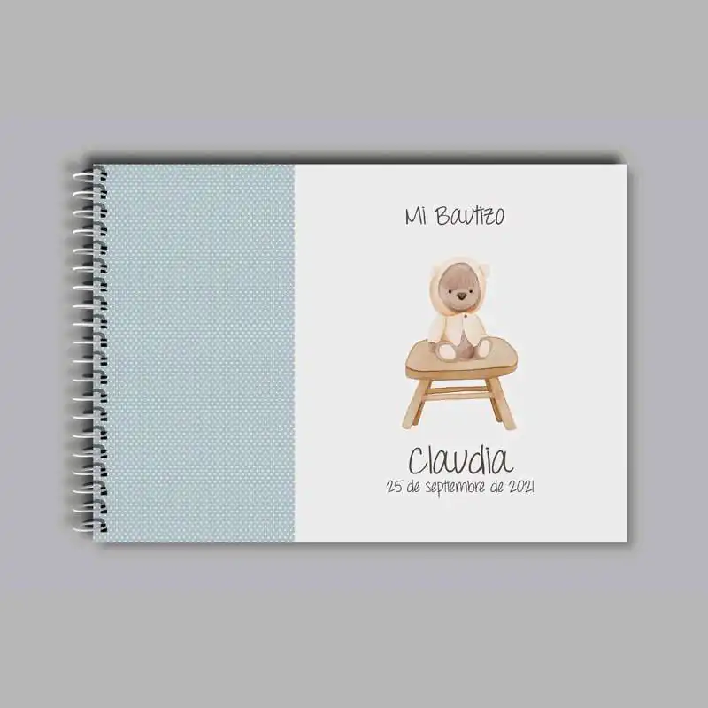 LIBRO DE FIRMAS BAUTIZO CON OSITO