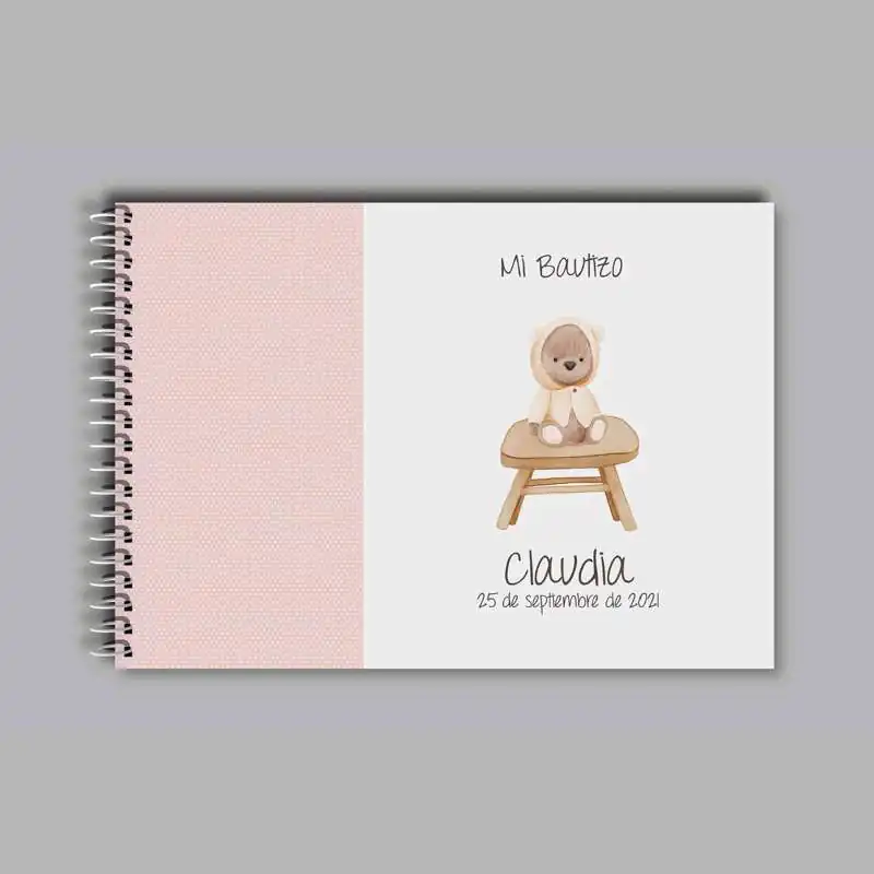LIBRO DE FIRMAS BAUTIZO CON OSITO