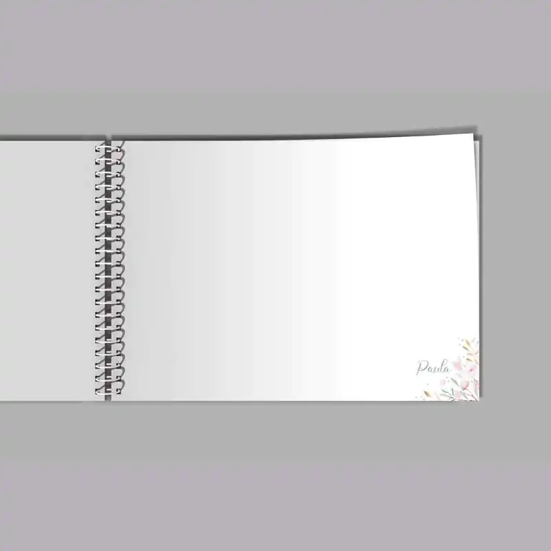 LIBRO DE FIRMAS CON MARCO DE FLORES