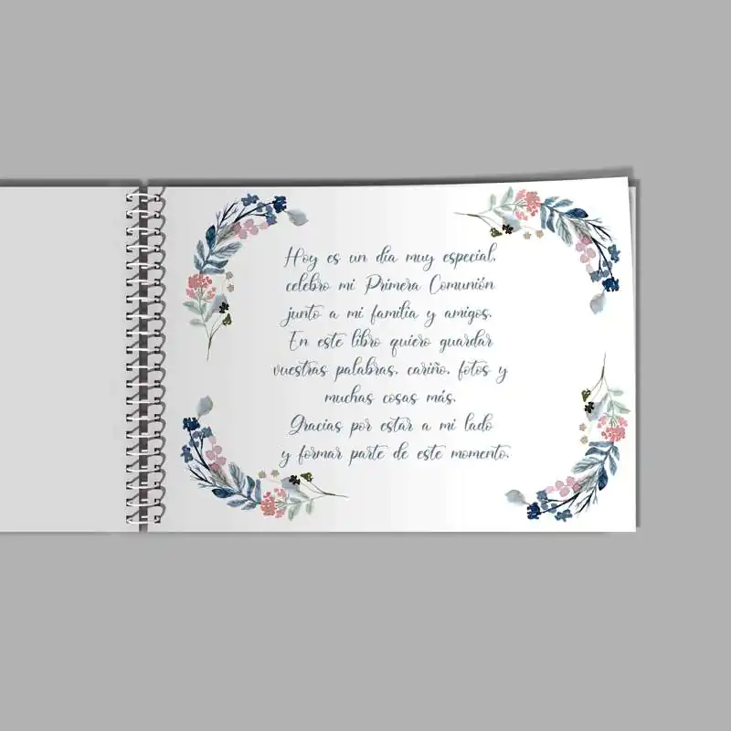 LIBRO DE FIRMAS CORONA DE FLORES SILVESTRES
