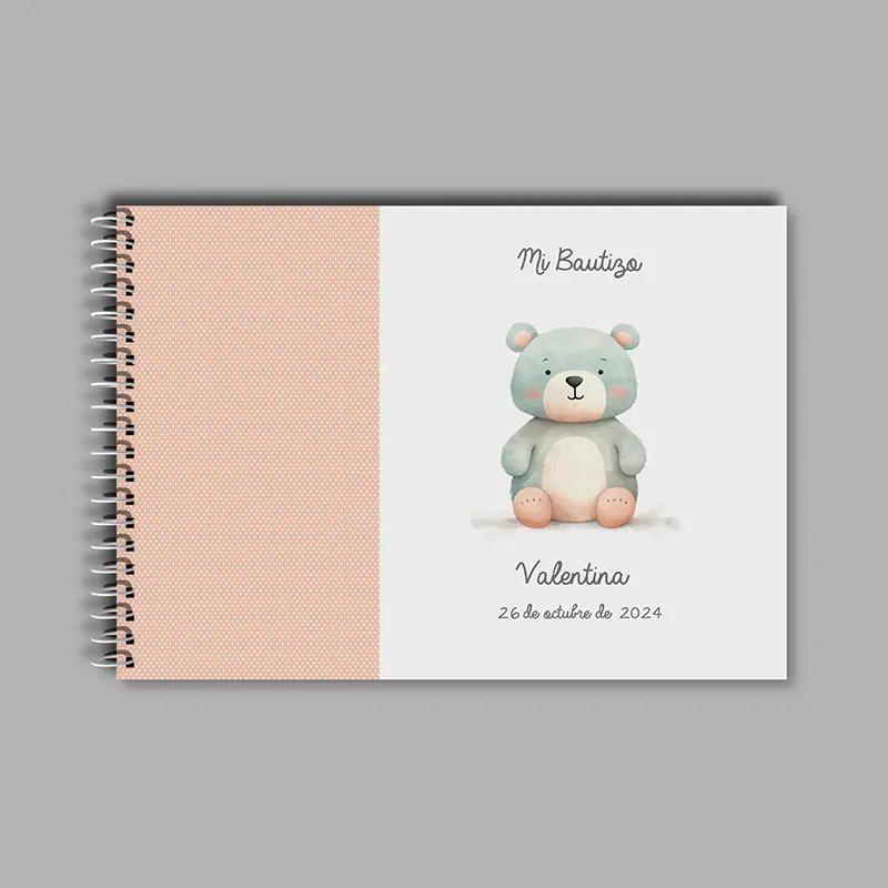 ÁLBUM ARTESANAL PARA BEBÉ PERSONALIZADO CON OSITO