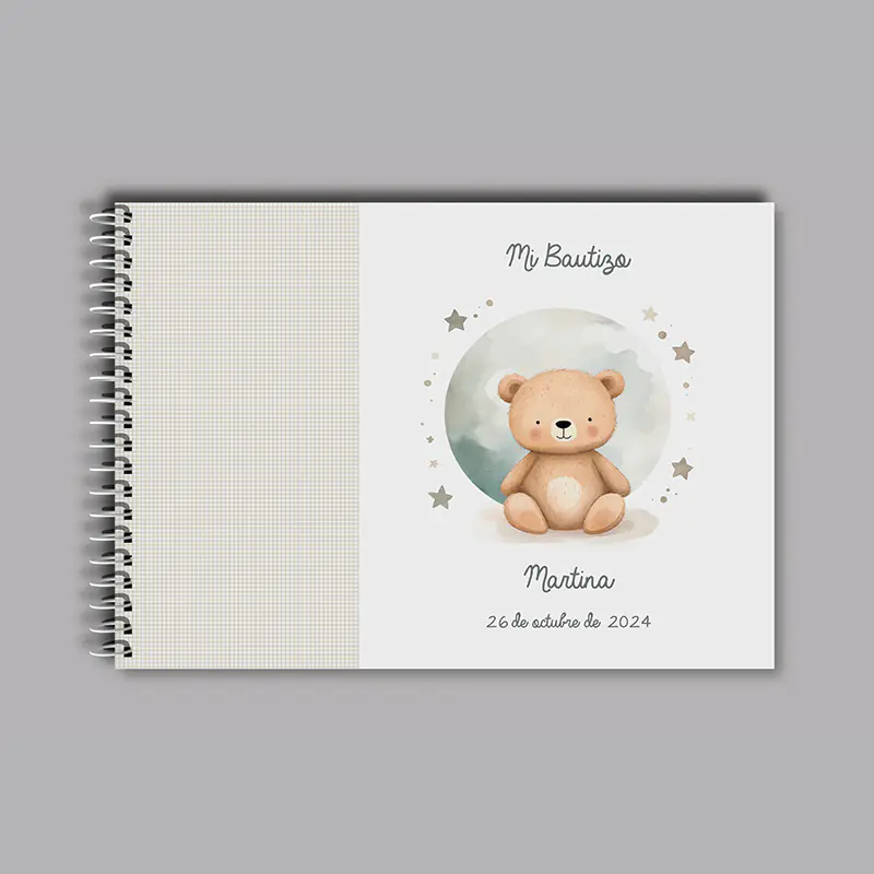 ÁLBUM ARTESANAL PARA BEBÉ PERSONALIZADO CON OSITO