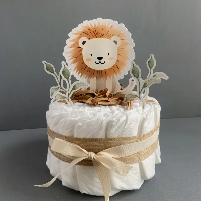 Tarta de Pañales Pequeña - Animalitos
