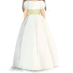 VESTIDO MANGA FAROL FAJIN BEIGE